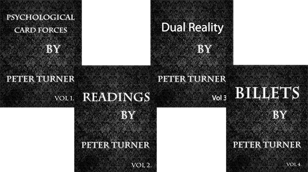 4 Volume Set of Reading, Billets, Dual Reality and Psychological Playing Card Forces by Peter Turner - ebook