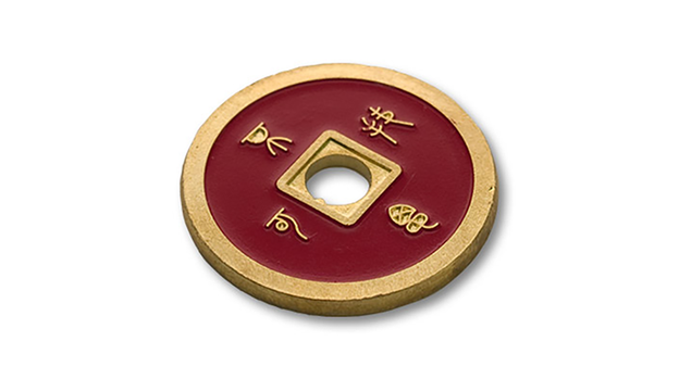 Dollar Size Chinese Coin (Black and Red) by Tango (CH037)