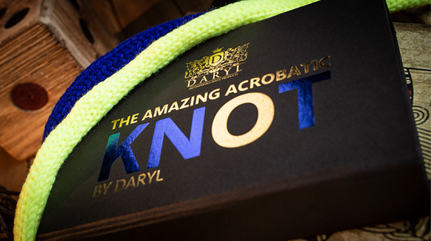 Amazing Acrobatic Knot with extra knot Blue and Yellow (Gimmicks and Online Instructions) by Daryl - Trick