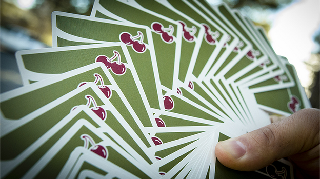 Cherry Casino (Sahara Green) Playing Cards by Pure Imagination Projects