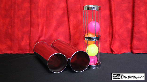 Cage and Cylinder Mystery (Brass) by Mr. Magic - Trick