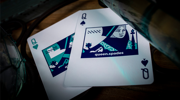 Sinis (Turquoise) Playing Cards by Marc Ventosa