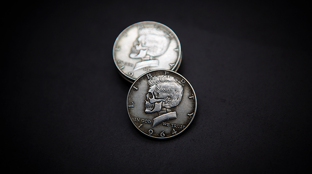 KENNEDY SKULL HEAD COIN by Men Zi Magic