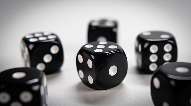 NON GIMMICKED DICE 6 PACK/BLACK by Tony Anverdi - Trick