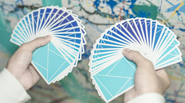 Flexible Gradients Blue Playing Cards by TCC