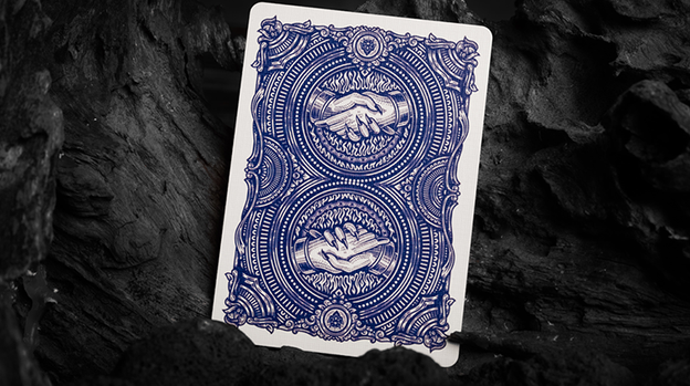 Deal with the Devil (Cobalt Blue) UV Playing Cards by Darkside Playing Card Co