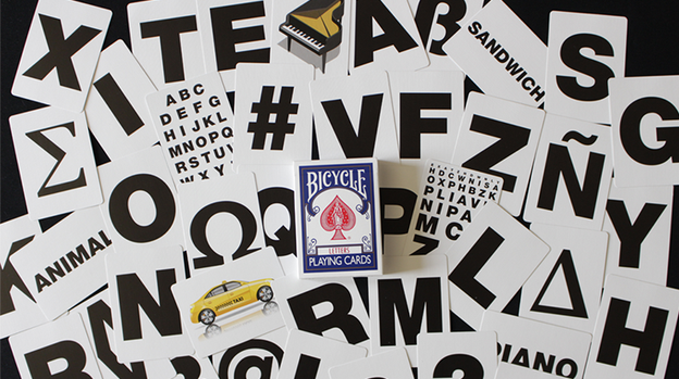Bicycle Special LETTERS Blue Playing Cards (plus 10 Online Effects)
