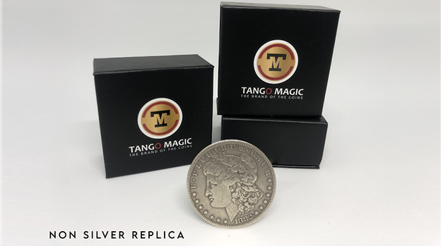 Replica Morgan Steel Coin (Gimmicks and Online Instructions RP011) by Tango Magic - Trick