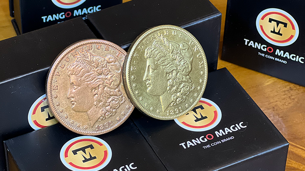 Replica Golden Morgan Scotch and Soda Magnetic (Gimmicks and Online Instructions GOLD 4) by Tango Magic - Trick