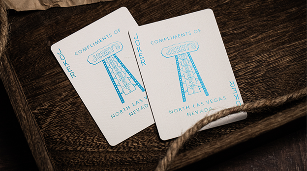 Jerry's Nugget (Icey Blue) Marked Monotone Playing Cards