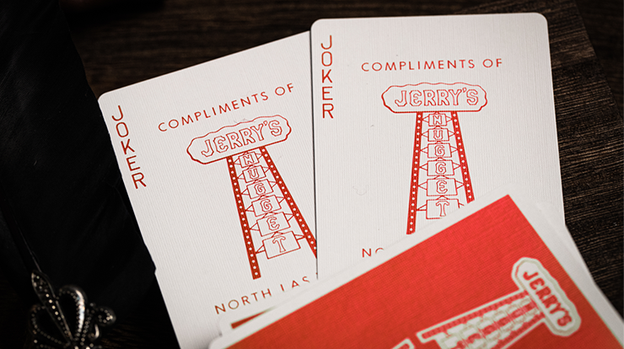 Jerry's Nugget (Atomic Red) Marked Monotone Playing Cards