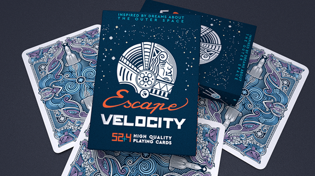 Escape Velocity (Blue) Playing Cards