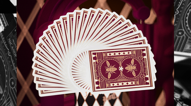 Montauk Hotel Burgundy Playing Cards by Gemini