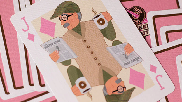 Papa Leon's Wicked Donuts (Strawberry) Playing Cards by Wounded Corner and Cam Toner