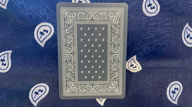 Gilded Bicycle Bandana (Blue) Playing Cards