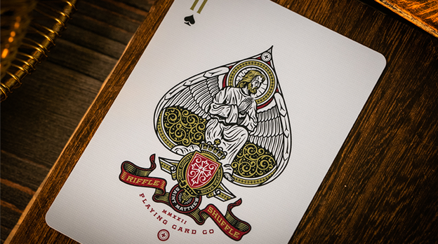 The Cross (Maroon Martyrs) Playing Cards by Peter Voth x Riffle Shuffle