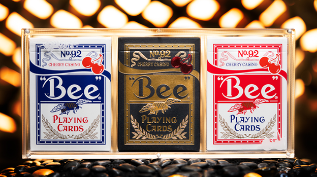 Limited Bee X Cherry 3 deck Set (Blue, Red and Black) Playing Cards