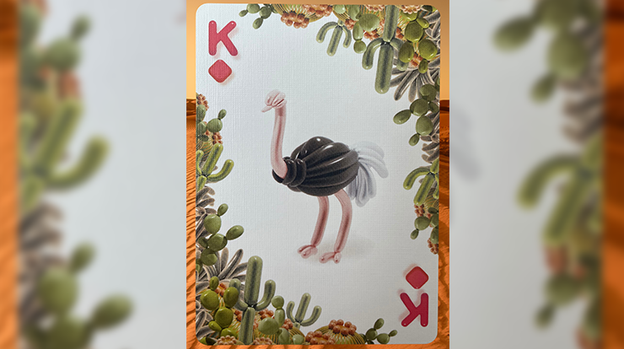 Gilded Bicycle Balloon Desert Playing Cards