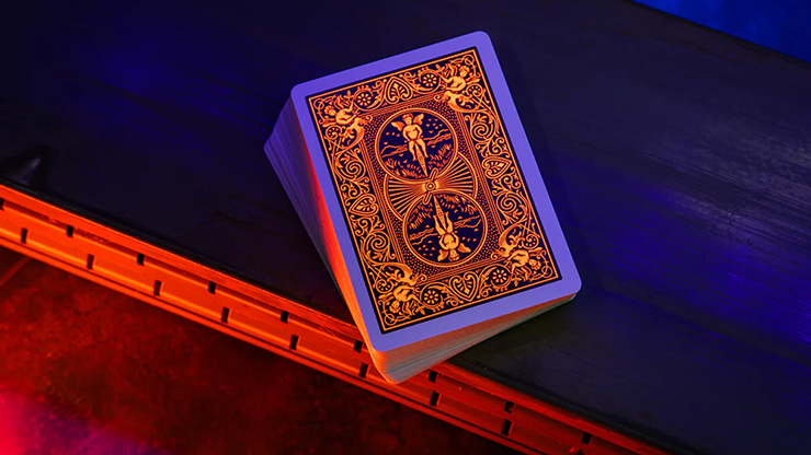 Bicycle Neon Solar-Orange Rider Back Playing Cards