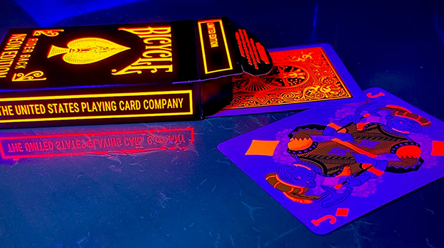 Bicycle Neon Solar-Orange Rider Back Playing Cards