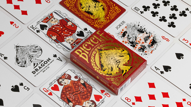 Bicycle Dragon Red Playing Cards by US Playing Card Co