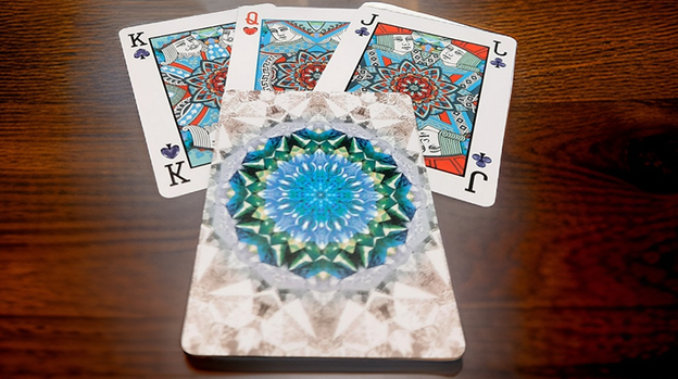 Bicycle Kaleidoscope Blue Playing Cards