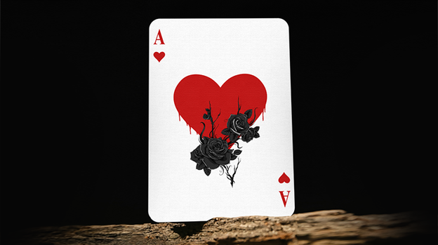 Feather & Bone: The Chrome Hearts (Foil) Playing Cards by Joel Meyers