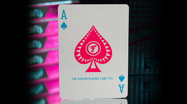 FULTONS Arcade TRON Edition Pink and Blue Foil Playing Cards