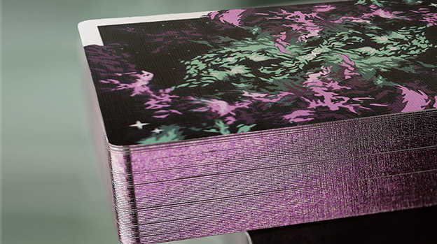 Gilded Nebula Stellar Purple Playing Cards(purple star)