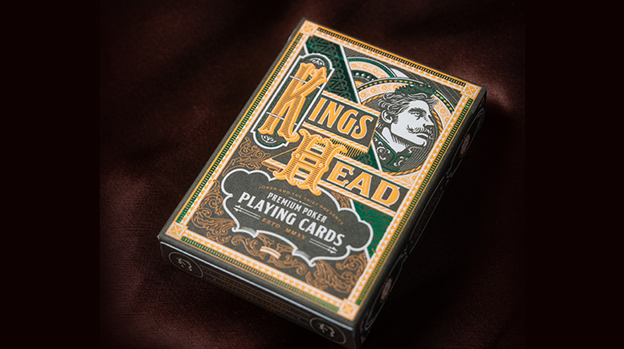 Kings Head (Green & Yellow) Playing Cards by Joker and the Thief