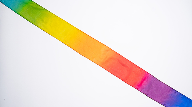 PRO SILK LARGE RAINBOW STREAMER 3.5 foot X 4 inch by Murphy's Magic