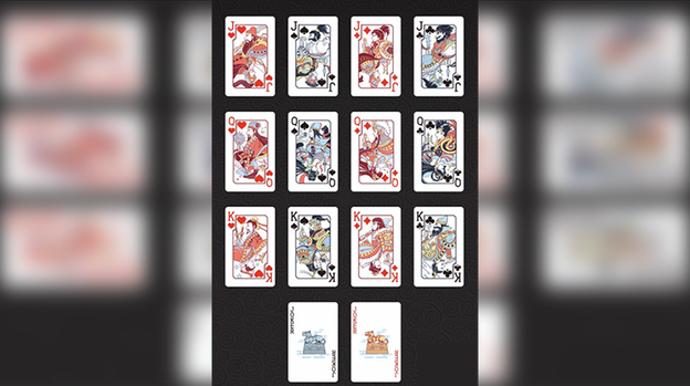 GUAN DAM -Warriors of the Three Kingdoms (Black) Playing Cards by YOKAGAME