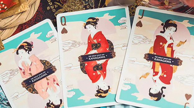 The Great Wave off Kanagawa V3 (Fresh Spring / Peppermint Green) Playing Cards