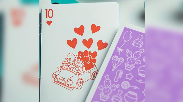 Diary of Kitten and Puppy - Kitten Purple Edition Playing Cards