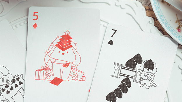 Diary of Kitten and Puppy - Puppy Pink Edition Playing Cards