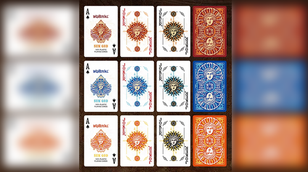 Sun God Greek Mythology Themed Red Edition Playing Cards
