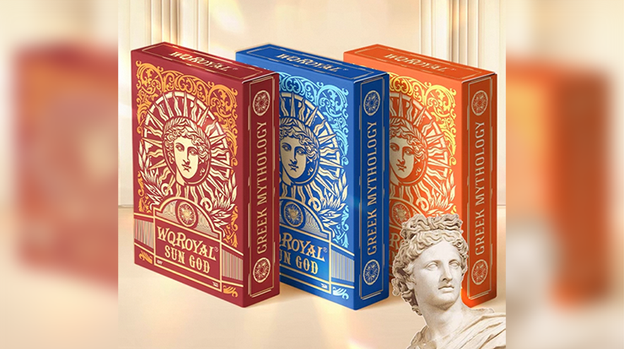 Sun God Greek Mythology Themed Blue Edition Playing Cards