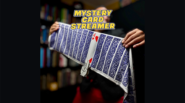 Mystery Card Streamer (Blue 4 of Hearts) by PlayTime Magic DEFMA