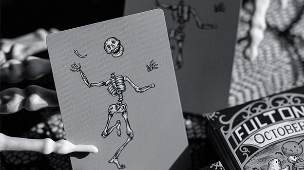 FULTONS OCTOBER TOMBSTONE GREY PLAYING CARDS