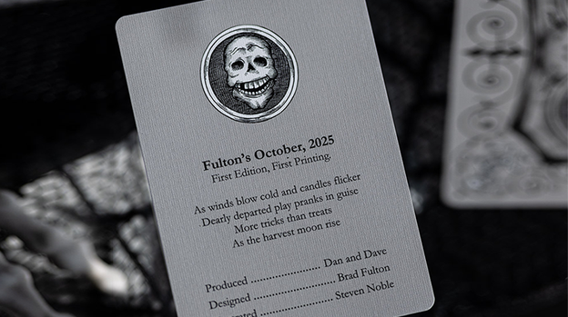 FULTONS OCTOBER TOMBSTONE GREY PLAYING CARDS