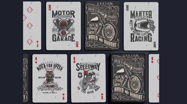 Custom Motorcycles Playing Cards