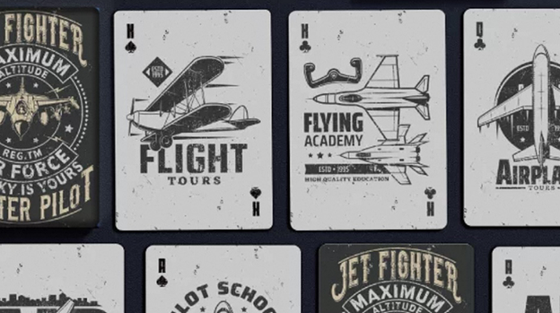 Jet Fighter Playing Cards