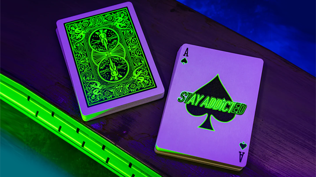 Bicycle Neon Rider Back Green-Glo Deck Playing Cards