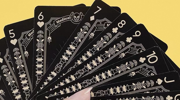 Medical Poker (Black) Playing Cards