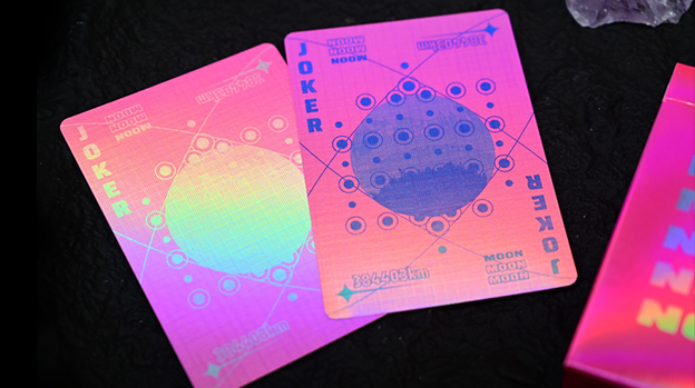 Moon (Pink Holo) Playing Cards