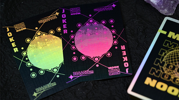 Moon (Black Holo) Playing Cards