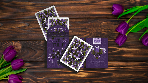 Grand Tulip Purple Playing Cards by Dutch Card House Company