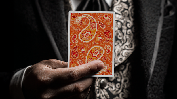 Paisley Ton sur Ton Poudre Orange Foil Designer's Choice