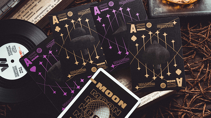 Moon (Black) Playing Cards