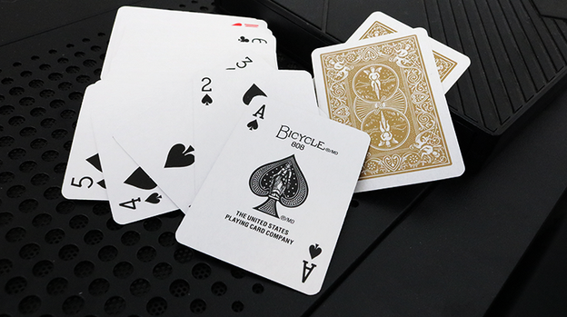 Mini Bicycle Cards (Gold)